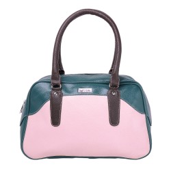 Beau Design Stylish  Green Color Imported PU Leather Casual Handbag With Double Handle For Women's/Ladies/Girls